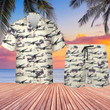 TNLT1406BC03 Air France Airbus A350-941 Hawaiian Shirt/ Beach Shorts