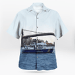 DLTT1503BG07 New York City Police Department Police Boat Hawaiian Shirt