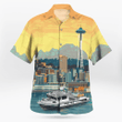 DLSI1603BG08 Seattle, Washington, Seattle Police Department Patrol Boat Harbor-1 Hawaiian Shirt