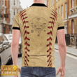 TRMP1803BG12 Custom Name Baseball Field Diagram Polo Shirt