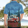 DLTT2204BG05 Lawrence, Kansas, Lawrence Douglas County Fire Medical Department Station 1 Hawaiian Shirt