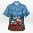 DLTT2204BG05 Lawrence, Kansas, Lawrence Douglas County Fire Medical Department Station 1 Hawaiian Shirt