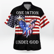 NLMP0405BG02 One Nation Under God American Eagle Grommet Flag Hawaiian Shirt