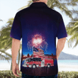TRQD1005BG05 Westmont, Illinois, Westmont Fire Department, 4th Of July Hawaiian Shirt