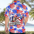 TRQD1805BG11 US Eagle Cross Freedom Flag One Nation Under God Hawaiian Shirt