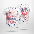 NLMP1805BG06 Have a Flamazing 4th of July 3D T-shirt