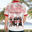 NLSI2605BG14 Canada Day, Dachshund Flag Hawaiian Shirt