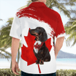 NLSI2705BG01 Canada Day, Dachshund Flag Hawaiian Shirt