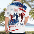 NLSI2805BG04 Rock On flag holding Bigfoot, 4th Of July Hawaiian Shirt