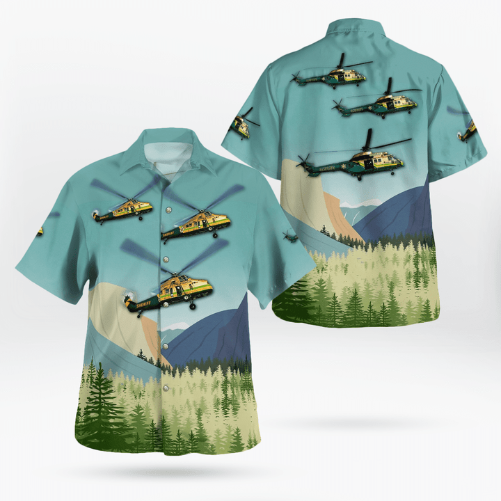 NLMP0110BC06 Los Angeles County Sheriff's Department Sikorsky S-58ET Hawaiian Shirt