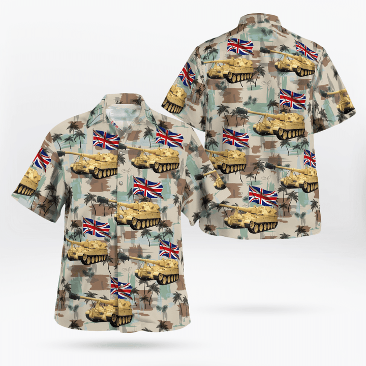 NLSI0903BG15 British Army AS-90 Hawaiian Shirt