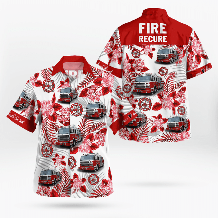 NLMP2904BG06 Firefighter Hawaiian Shirt