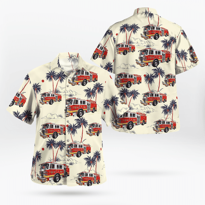 TRMP1105BG06 Port Allegany, Pennsylvania, Port Allegany Fire Department / Star Hose Company No.1 Hawaiian Shirt