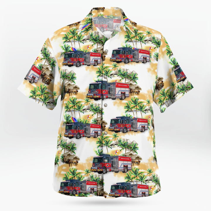 TRMP1205BG10 LaFayette, New York, LaFayette Fire Department Hawaiian Shirt