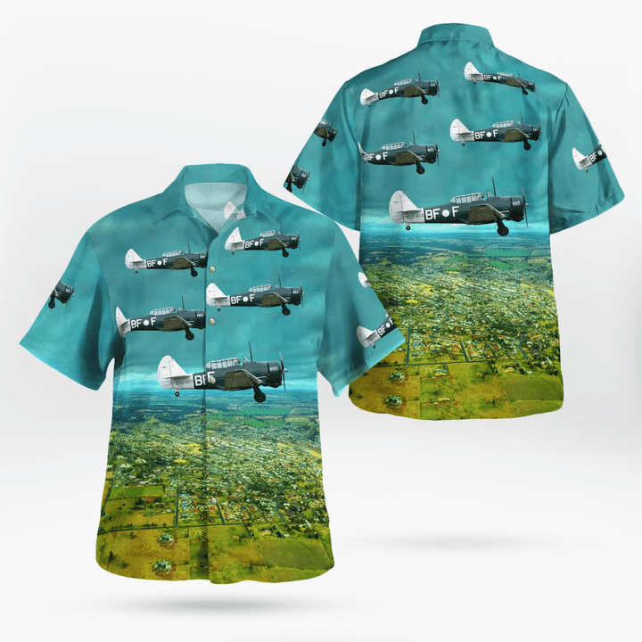 DLSI1805BG01 Australia, Temora Aviation Museum, CA-16 Wirraway Hawaiian Shirt