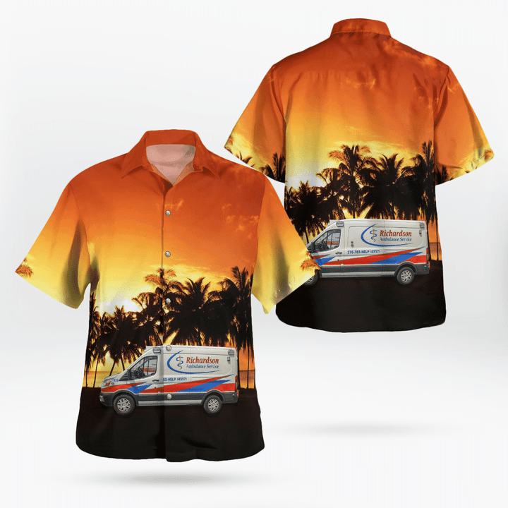 KAHH2505BG05 Richardson Ambulance Service Marion, Virginia Hawaiian Shirt