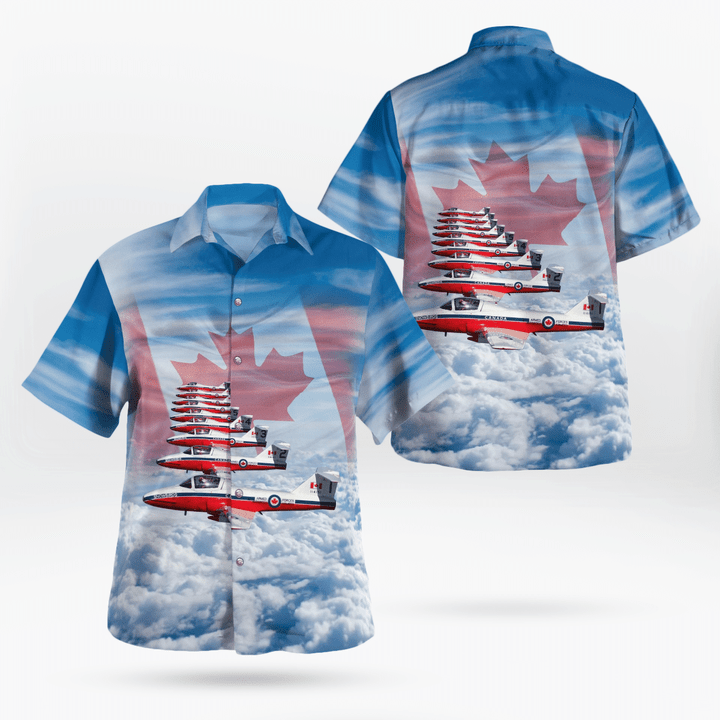 DLTT2605BG04 RCAF Canadair CT-114 Tutor, Happy Canada Day Hawaiian Shirt