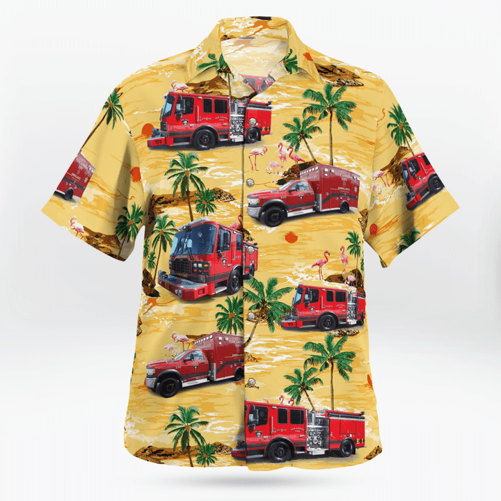 NLMP2805BG03 New London Fire Department, New London, Connecticut Hawaiian Shirt