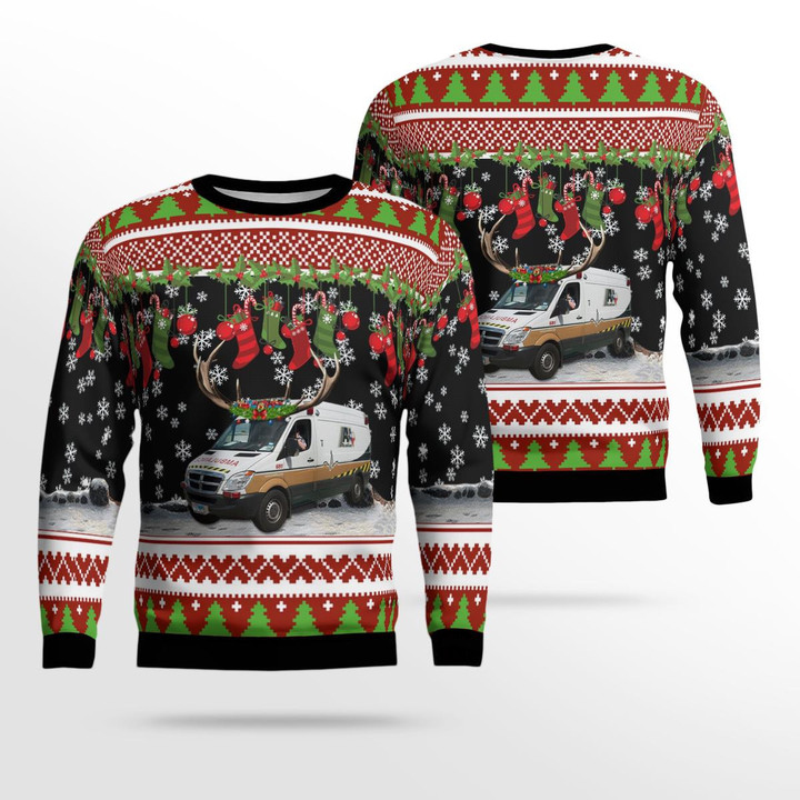 TRHH0110BC01 Texas Acadian Ambulance AOP Ugly Sweater