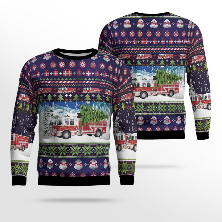 Middletown, Connecticut, South Fire District AOP Ugly Sweater DLHH1211BG10