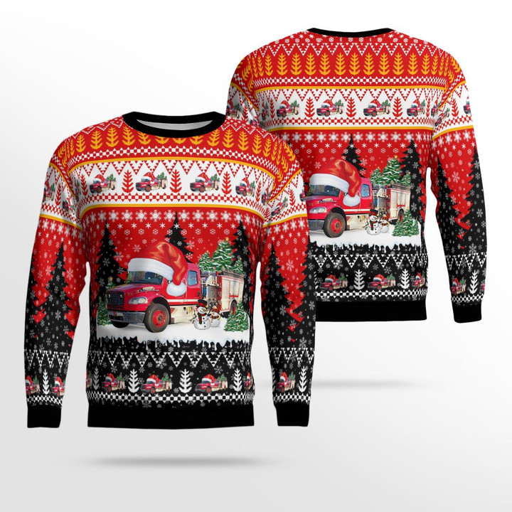 Houston County Fire Department Christmas AOP Ugly Sweater NLSI2511BG03