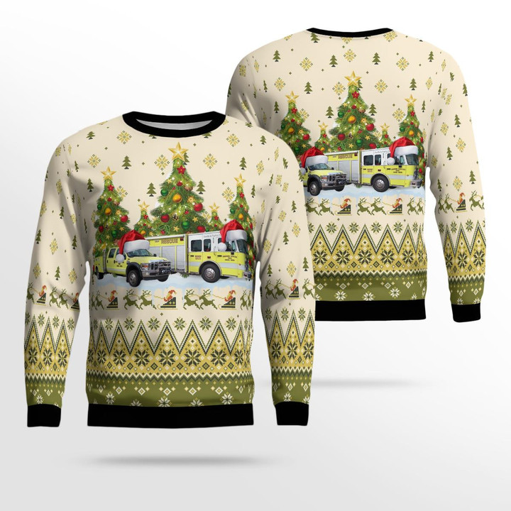 Timber-Hollis Fire Protection District, Glasford, Illinois Christmas AOP Ugly Sweater NLSI2511BG13