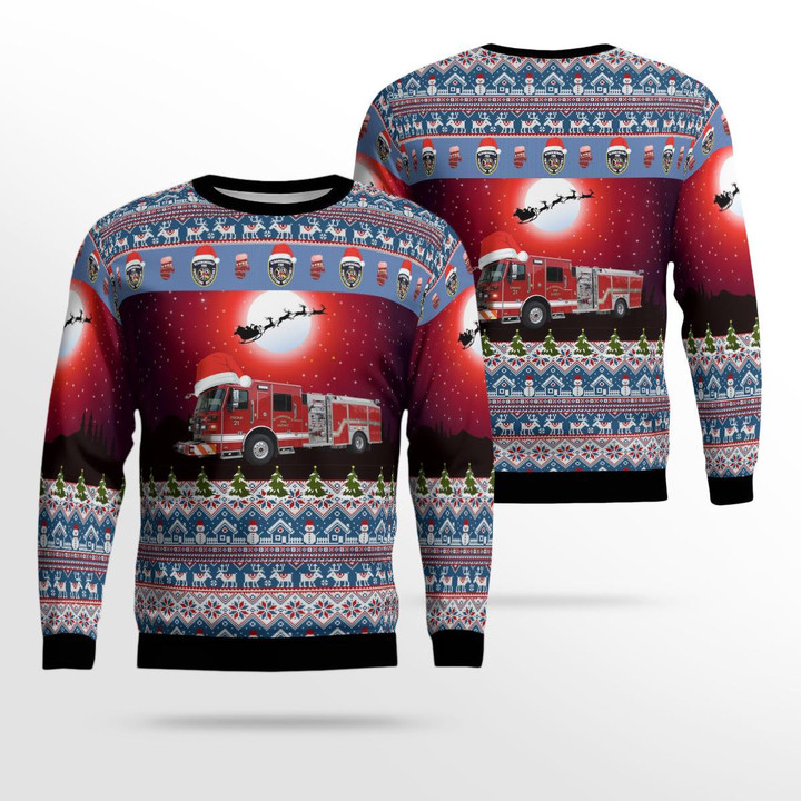 Bloomingdale Fire Protection District, Bloomingdale, Illinois Christmas AOP Ugly Sweater NLTD2611BG01