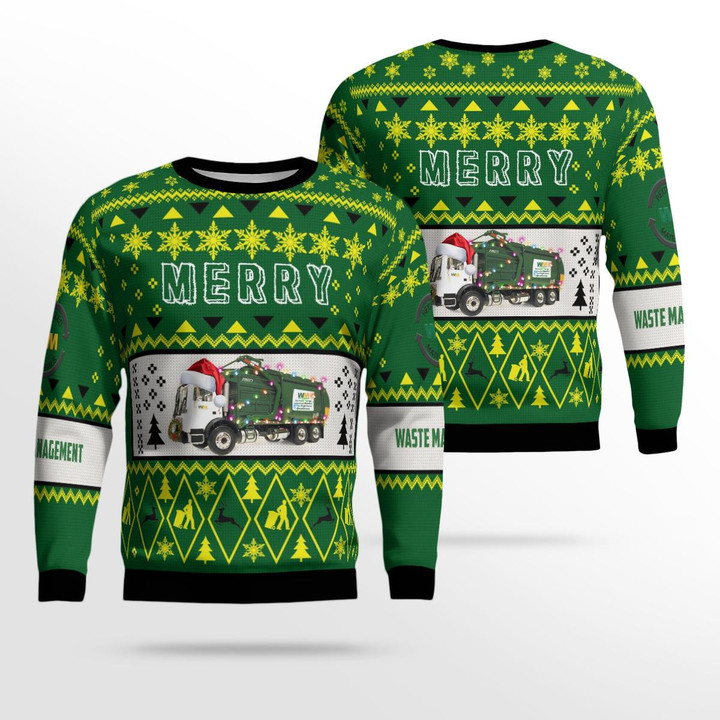 US Waste Management Christmas AOP Ugly Sweater NLSI1510BG08