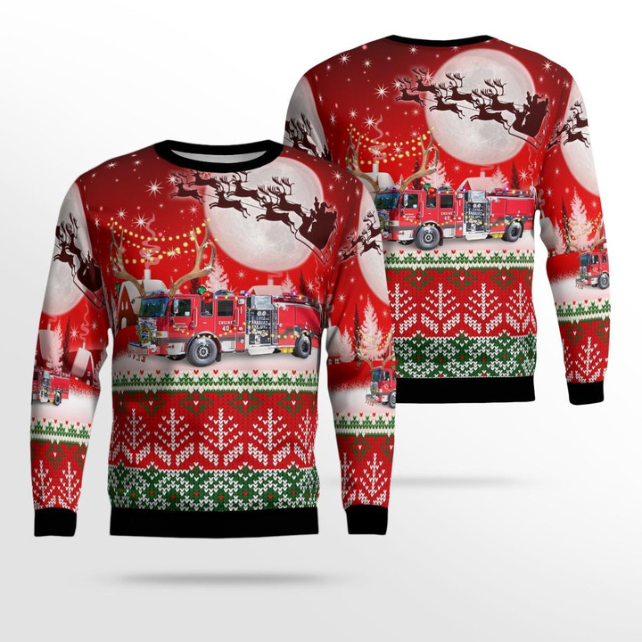 Hatteras, North Carolina, Hatteras Fire Protective Association, Inc. Christmas Ugly Sweater 3D DLSI1409BG04