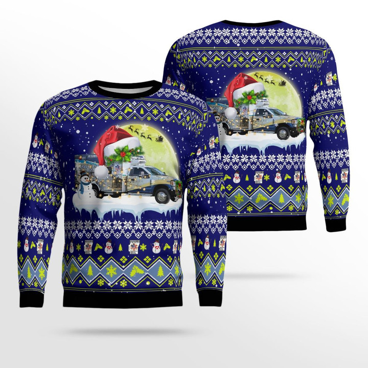Hughes County Emergency Medical Service Christmas AOP Ugly Sweater NLMP0107BG01
