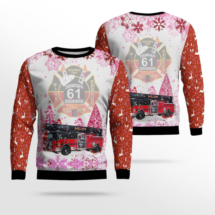 Mt. Bethel Fire Company Christmas AOP Ugly Sweater NLMP3011BC01