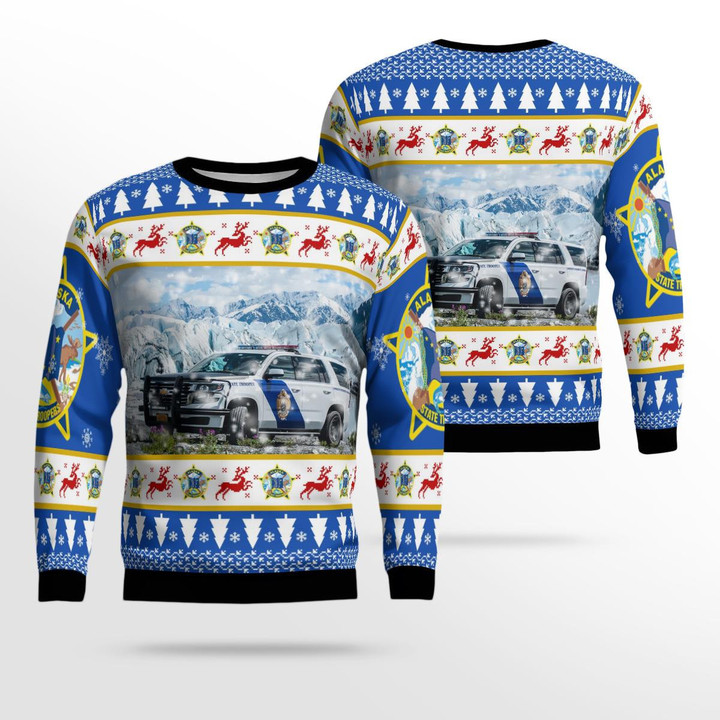 Alaska State Troopers Ford Interceptor Utility Christmas Ugly Sweater 3D DLTT2611BC01