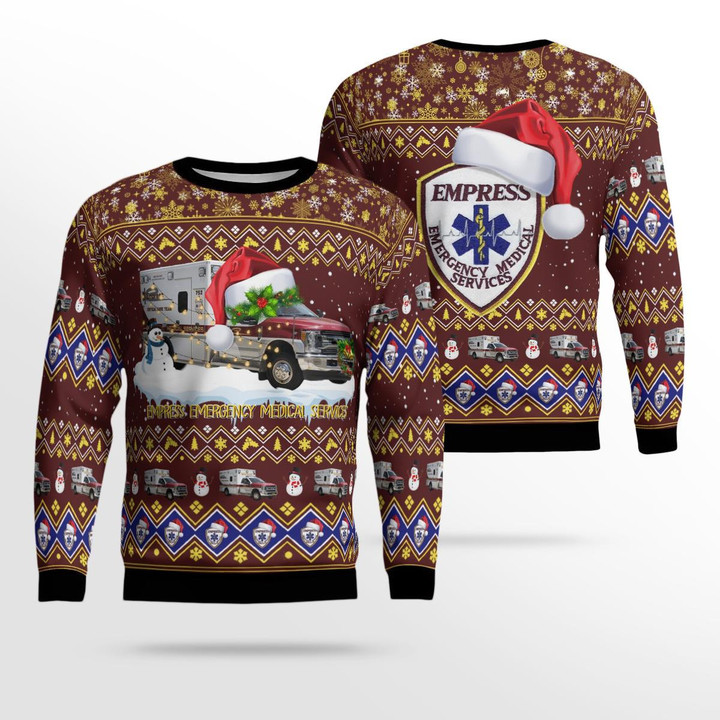 Empress Emergency Medical Services Christmas AOP Ugly Sweater NLMP2011BC13