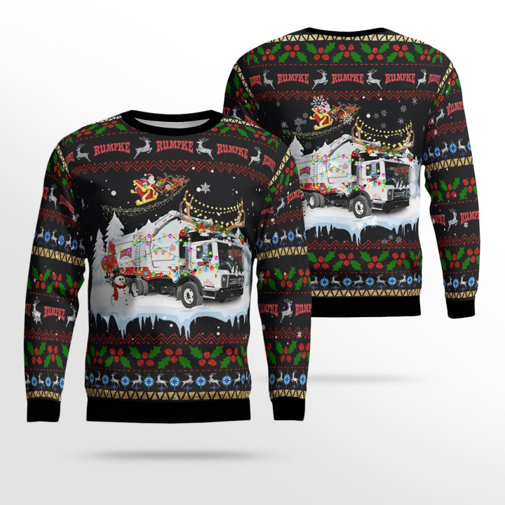 Rumpke Waste & Recycling Christmas AOP Ugly Sweater NLMP2011BC14
