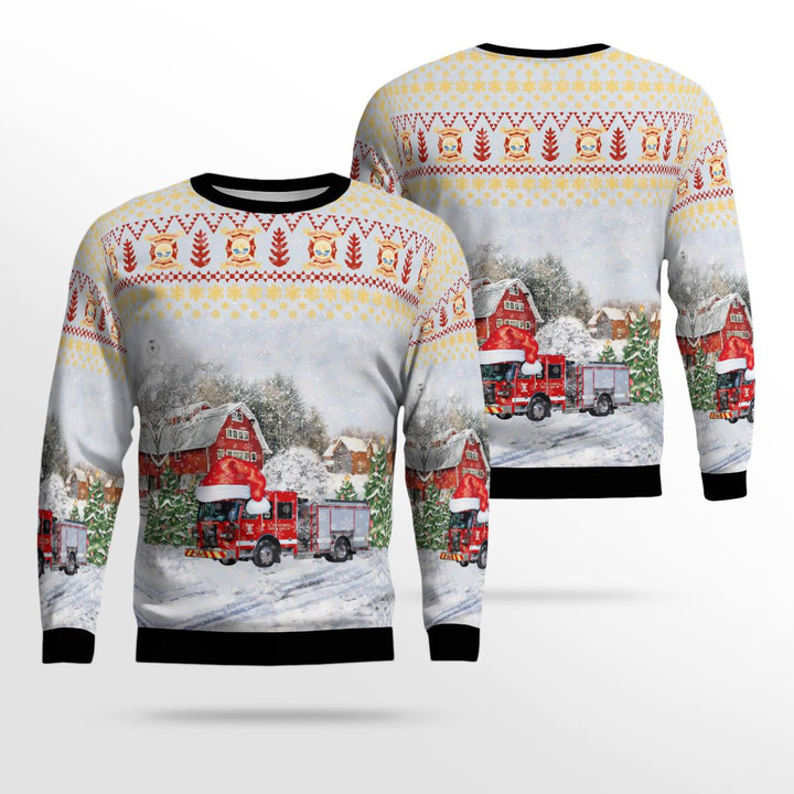St. Petersburg, Pinellas County, Florida, St. Petersburg Fire Department Christmas Ugly Sweater 3D TRQD2011BC14