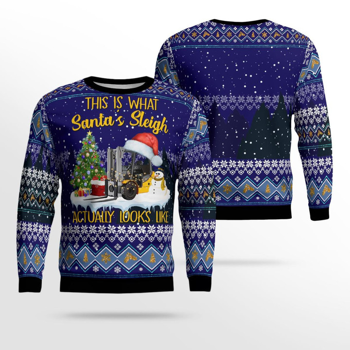Forklift Christmas AOP Ugly Sweater NLMP1911BC13