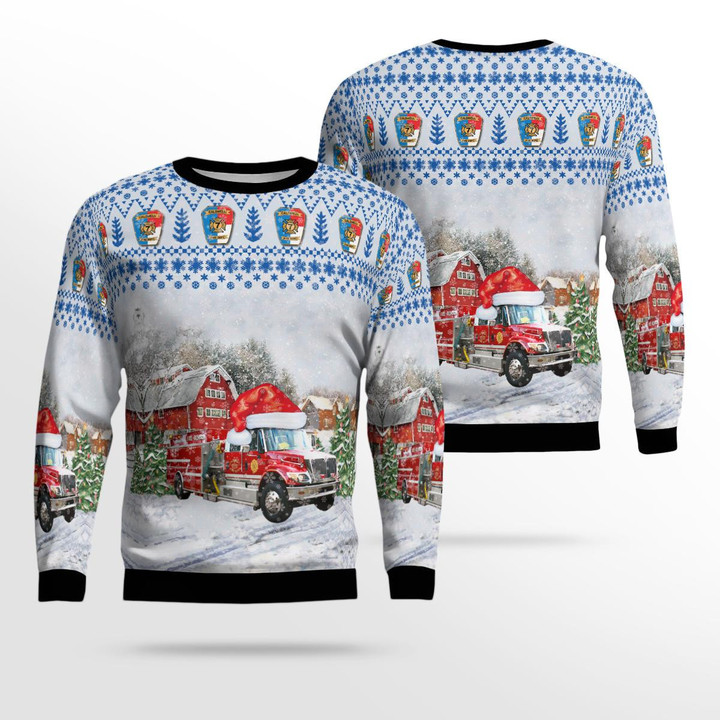 Caldwell County, North Carolina, Caldwell Fire Department Christmas Ugly Sweater 3D TRQD1911BC08