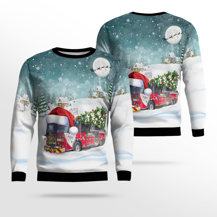 Georgia Gwinnett County Fire And Emergency Services Christmas Ugly Sweater 3D TRDH0710BC03