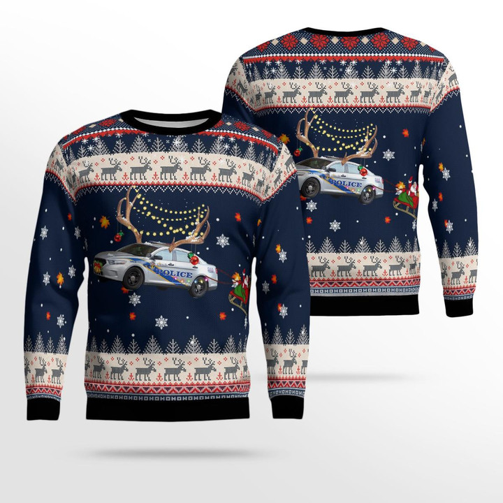 Louisville Metro Police Department LMPD Ford Police Interceptor Car Christmas AOP Ugly Sweater NLSI0110BC04