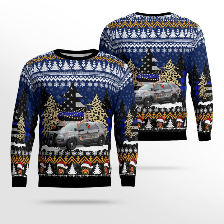 Pennsylvania State Police Ford Interceptor Utility Christmas AOP Ugly Sweater NLSI1911BC06