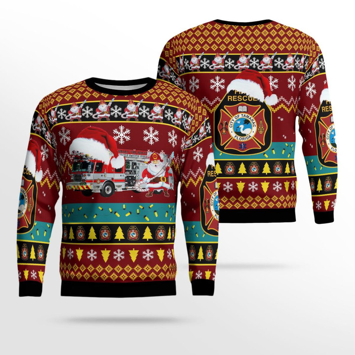 Tamarac, Broward County, Florida, Tamarac Fire Department Christmas Ugly Sweater 3D DLTT1111BC05