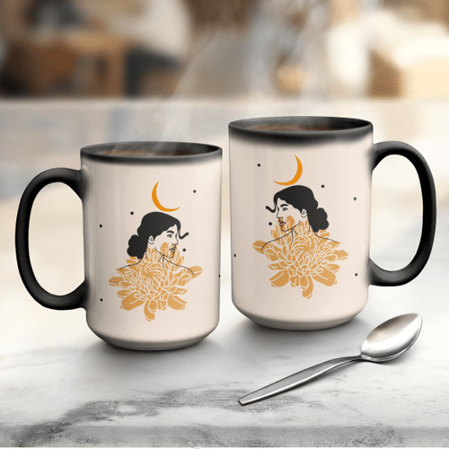 Night Garden Cat Coffee Mug