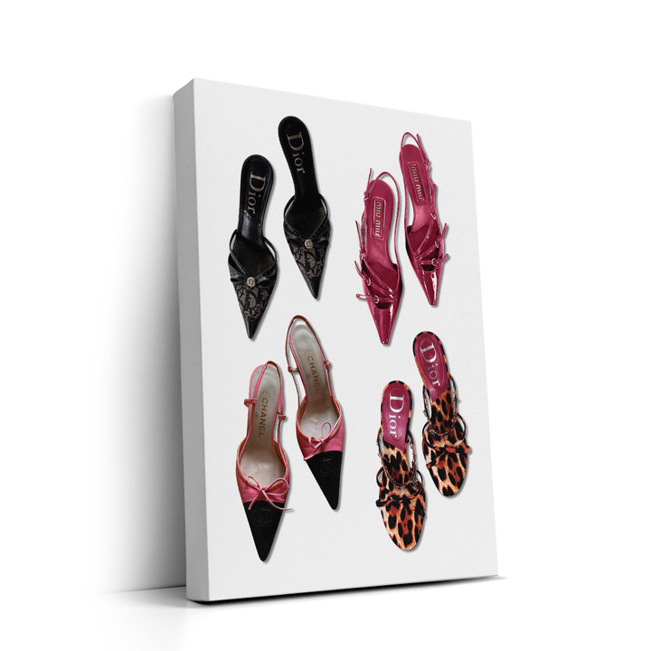 Fashion Lady Heels Vogue Canvas