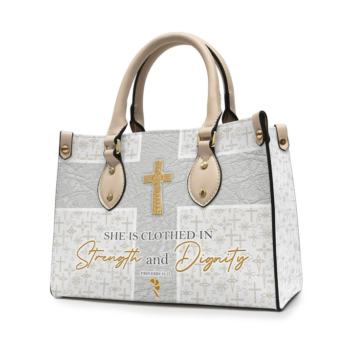 'STRENGTH AND DIGNITY' - ROSERON Christian Leather Handbags
