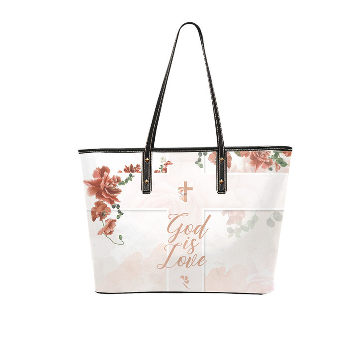 'GOD IS LOVE' - ROSERON Christian Leather Tote Bags
