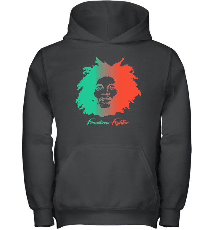 918725 bob marley freedom fighter 7761 Youth Hoodie