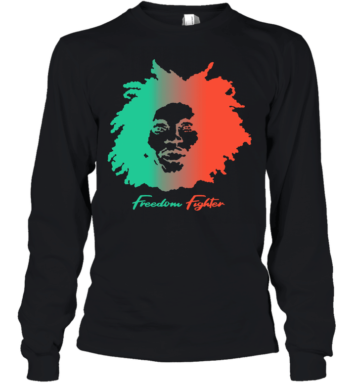 918725 bob marley freedom fighter 7761 Youth Long Sleeve