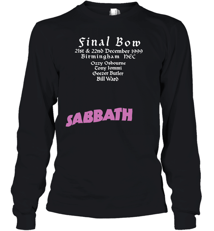 1999 Black Sabbath shirt The Last Supper Millennium Party shirt English rock band  Youth Long Sleeve