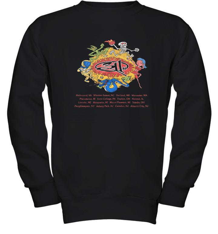 1990s 311 THREE ELEVEN RaRe Psychedelic Graphic Tour Youth Sweatshirt