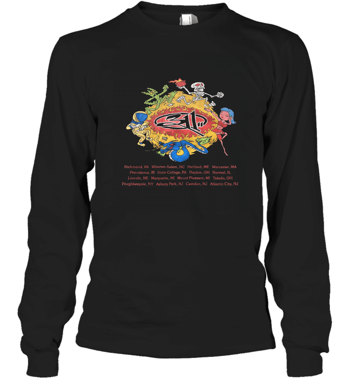 1990s 311 THREE ELEVEN RaRe Psychedelic Graphic Tour Long Sleeve T-Shirt